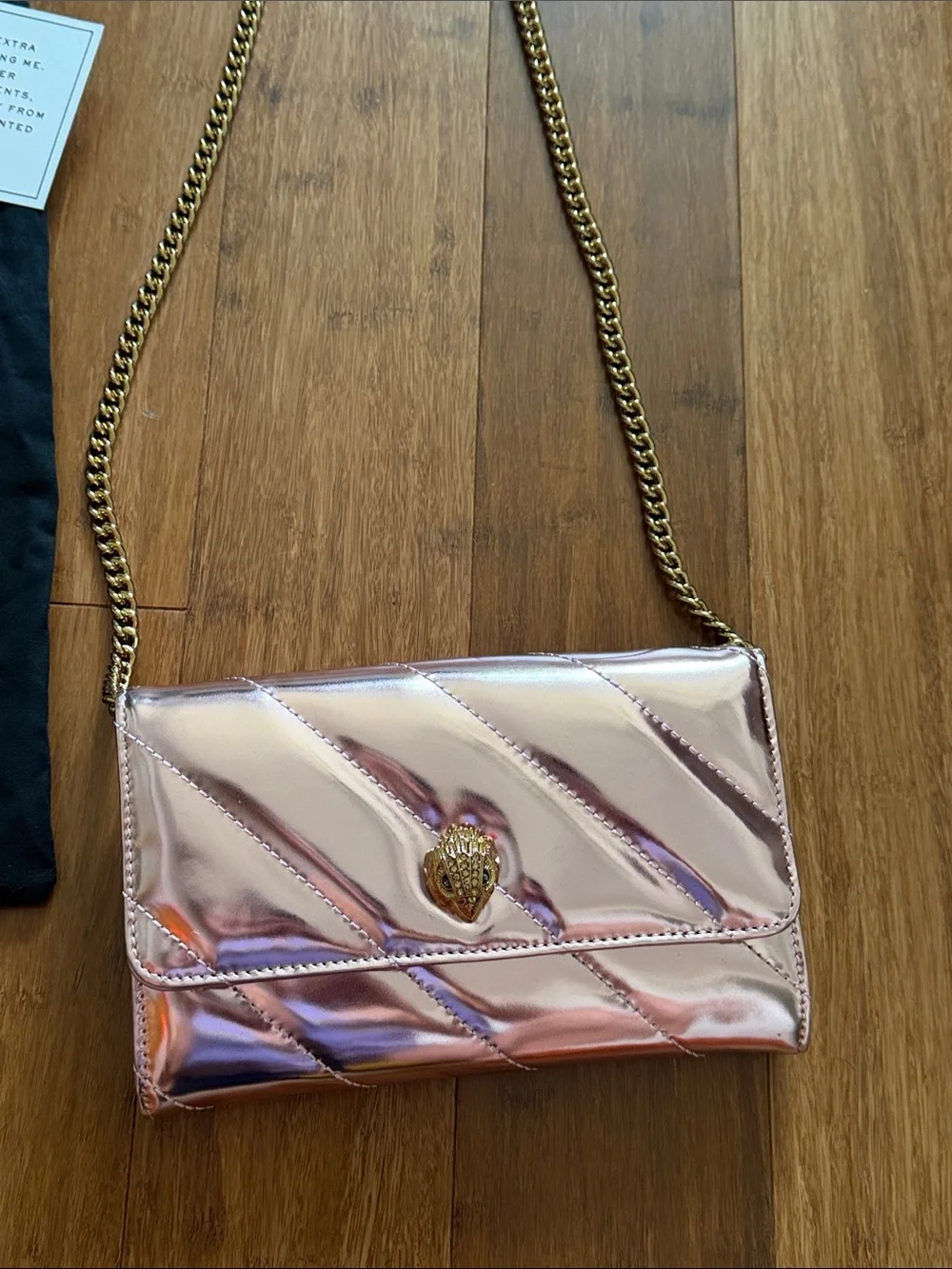 KURT GEIGER Soho Leather Wallet On A Chain - Picture 3 of 6